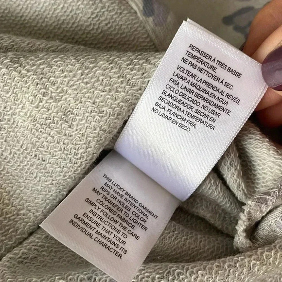 🆕 Lucky 🍀 Brand Hacci Leopard Sweatshirt Grey L🆕 - Picture 13 of 13